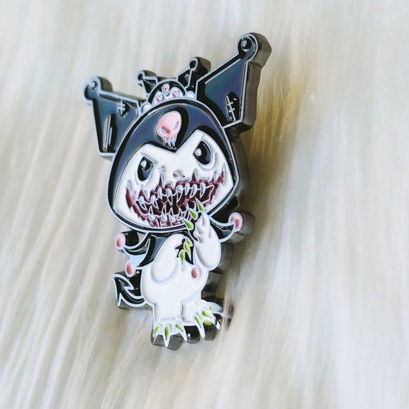 Evil Scary Kuromi Enamel Pin - Picture 3 of 3